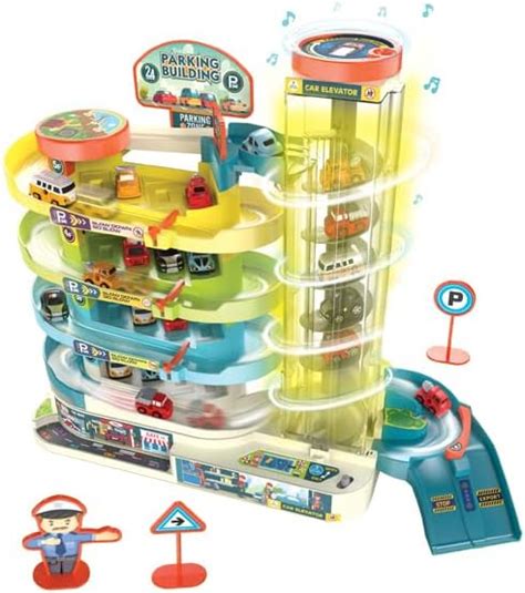 Buy Happy Hues® Car Track Set Race Track & Toy Garage Playset| Light ...