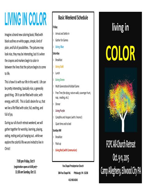 Fillable Online fcpc Asic Weekend Schedule Friday living in OLOR ...