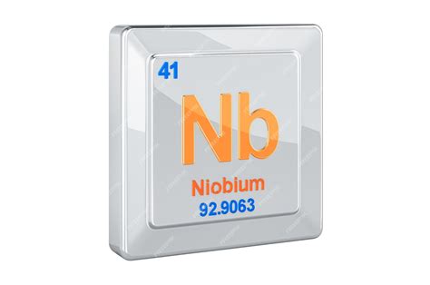 Premium Photo | Niobium nb chemical element sign 3d rendering
