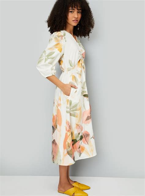 Buy Kalki x Max Floral Print A-line Midi Dress Online at just Rs. 999.0 ...