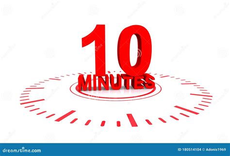 Clock With 10 Minutes Cartoon Vector | CartoonDealer.com #76642605