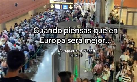 Fights break out in Spanish passport control as tensions boil over for ...