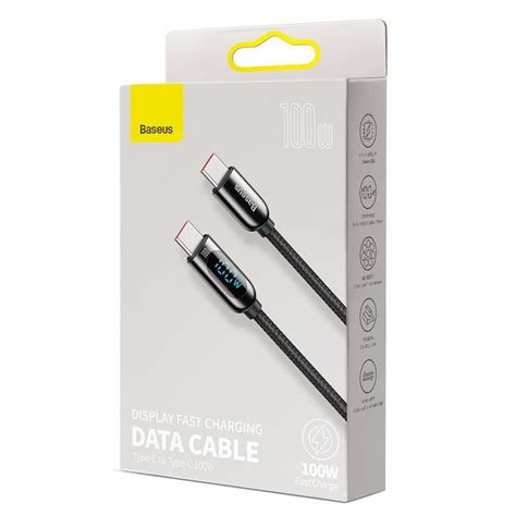 Baseus Display Fast Charging Data Cable Type-C To Type-C 100W (CATSK-B ...