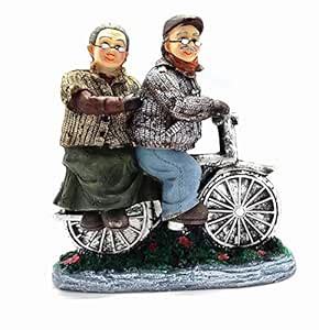 Sawcart Old Age Romantic Couple Grand Parents / Dada Dadi On Cycle ...