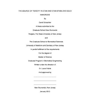 Fillable Online rucore libraries rutgers THE SOURCE OF TOXICITY IN CTAB ...