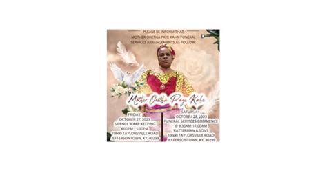 Oretha Paye Obituary (2023) - Louisville, KY - Ratterman & Sons Funeral ...