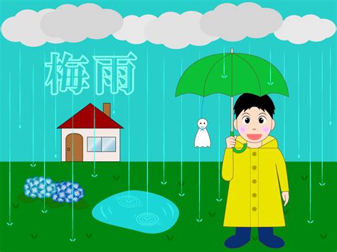 梅雨 家 イラスト に対する画像結果