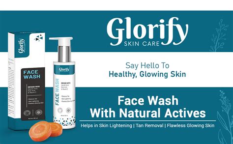 Glorify Face Wash with Vitamin E & Kojic Acid, Natural Face Cleanser ...