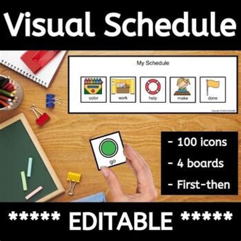 Editable Visual Schedule for Autism With Daily Classroom Transitions ...