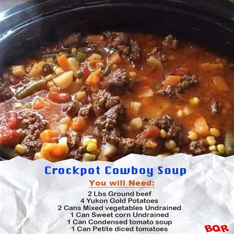 CROCKPOT COWBOY SOUP – Arch Recipes