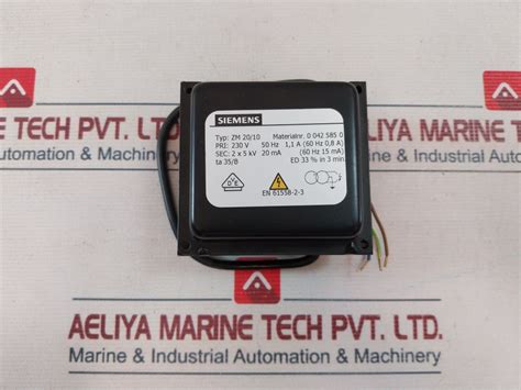 Siemens Zm 20/10 Ignition Transformer – Aeliya Marine Tech