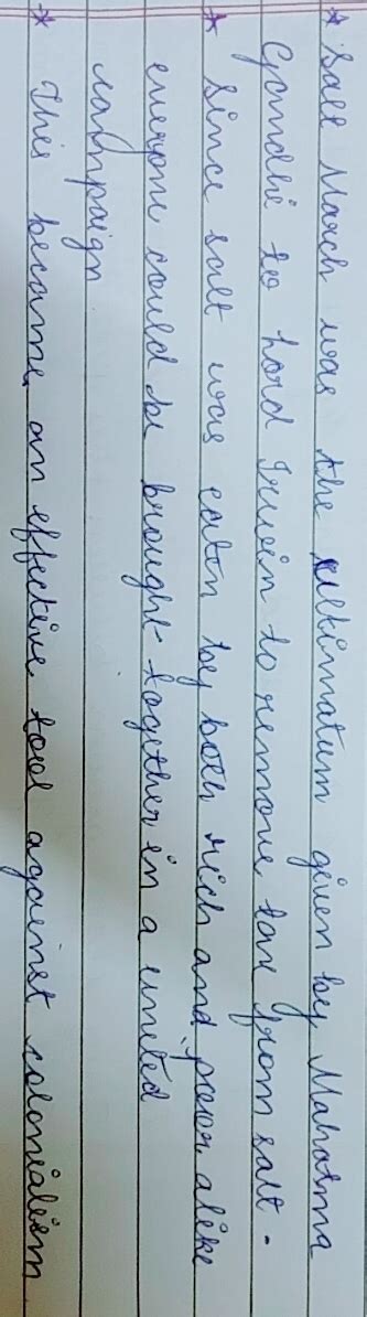 Discuss the salt march to make clear why it was an effective symbol of ...