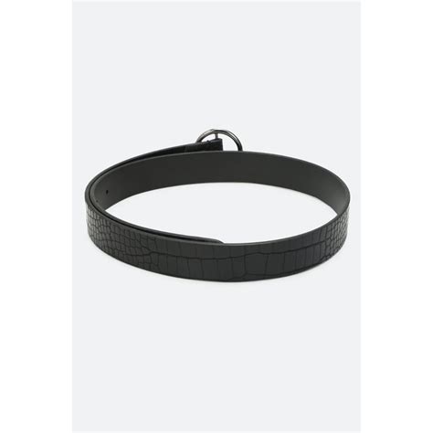 Buy Van Heusen Women Black Textured Casual Belt Online