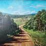 The road into the distance. Painting by Alexander Vitovskiy | Saatchi Art