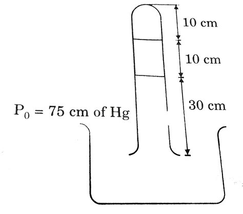 A tube of length 50 cm is containing a gas in two secitons separated by ...