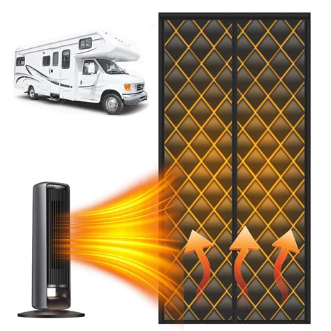 EJYTRVT Magnetic RV Door Cover Universal Fit RV Insulated Thermal Door ...