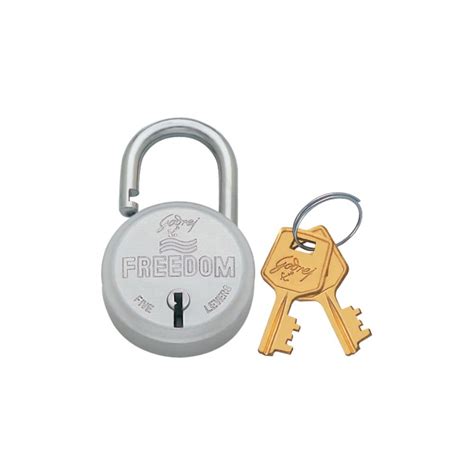 Godrej Locks Freedom 5 Levers Solidex Padlock with 2 Keys (Aluminium ...