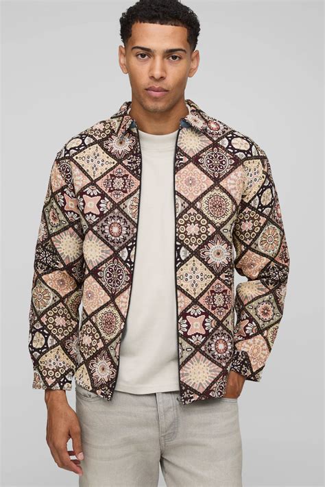 Men's Tapestry Jackets | boohooMAN USA