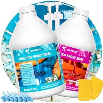 Epoxy Resin 1 Gallon, KHKD RESIN High Viscosity Resin for Table Top,2 ...