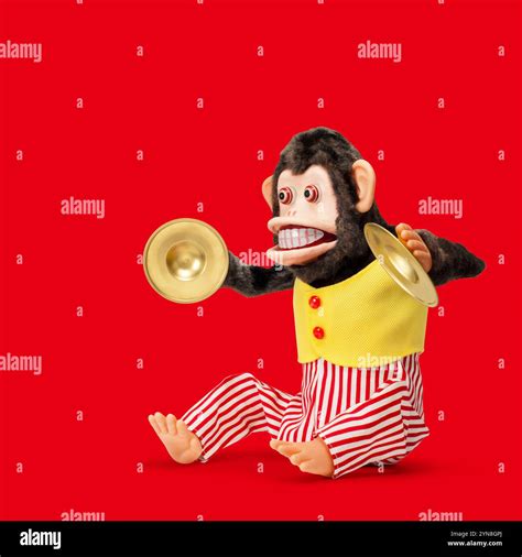 Toy monkey clapping cymbals Stock Photo - Alamy