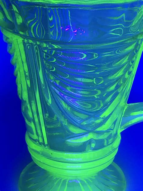 Antique Large Antique 1920s - 1930s Sowerby Uranium Glass Jug ...