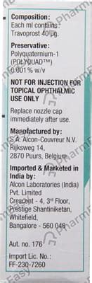 Travatan 40 MCG Ophthalmic Solution (2.5): Uses, Side Effects, Price ...