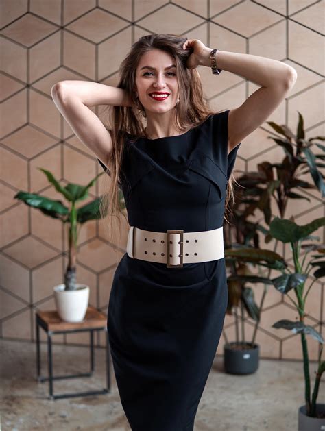 Black leather wide belt for women big buckle dress belt | Etsy