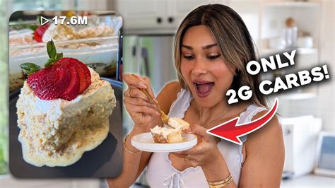 I made a tres leches cake with zero guilt 😍 low carb & so moist!