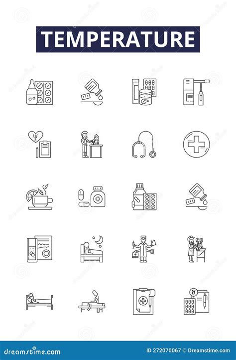 Temperature Line Vector Icons and Signs. Cold, Degree, Celsius ...