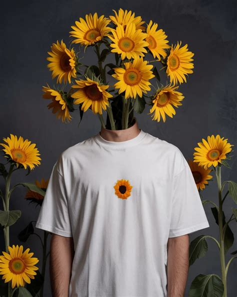 Sunflower Hand Embroidery Oversized T-Shirt (Unisex) – Vee Threads