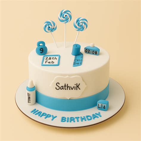 Baby Milestone Birthday Cake – Brown Bear Bakers