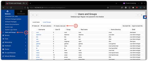 Image result for Create New Database Users Webmin