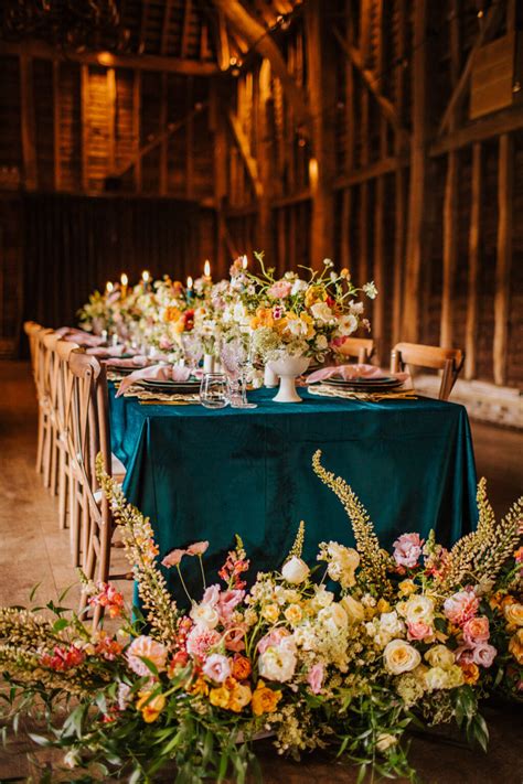 Vibrant Meadow Dining and Wedding Tablescape Inspiration... - Unique ...