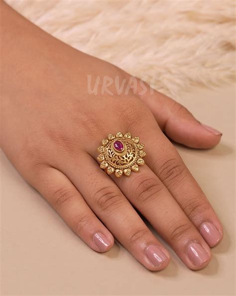 Gold Toned Cocktail Finger Ring FR 82 – URVASI LADIES NOVELTIES
