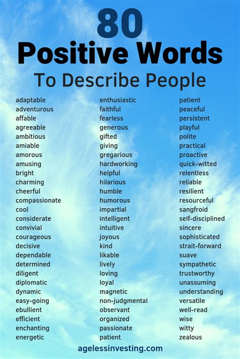 Positive Words That Start With T To Describe A Person - Powerful ...