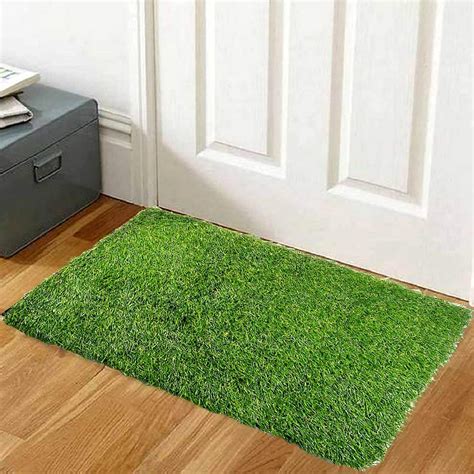 Kuber Industries PVC 45 MM Artificial Grass Door Mat - 40"x 24", Green ...