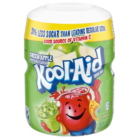 Kool-Aid Sugar-Sweetened Green Apple Artificially Flavored Powdered ...