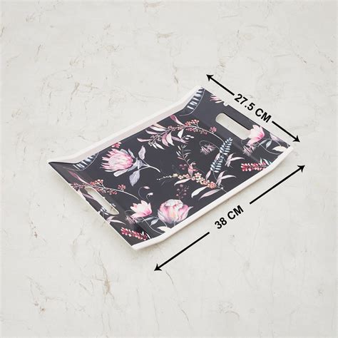 Buy Meadows-Protea Purple Printed Melamine Tray - 38x27.5cm from Home ...