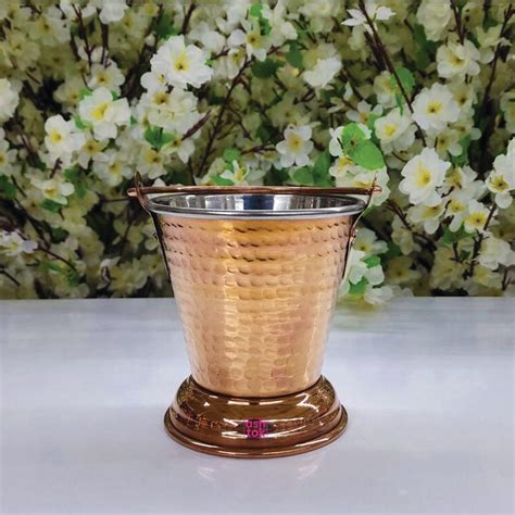 AShtok Handmade Hammered Serving Bucket | Copper Bucket for Hotel – Ashtok