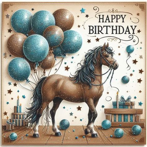 Pin by Mary Hopkins on Birthday and anniversary | Happy birthday horse ...
