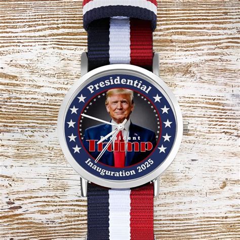 Trump 2025 Wrist Watch - Patriotic Red White & Blue Woven Band, MAGA ...