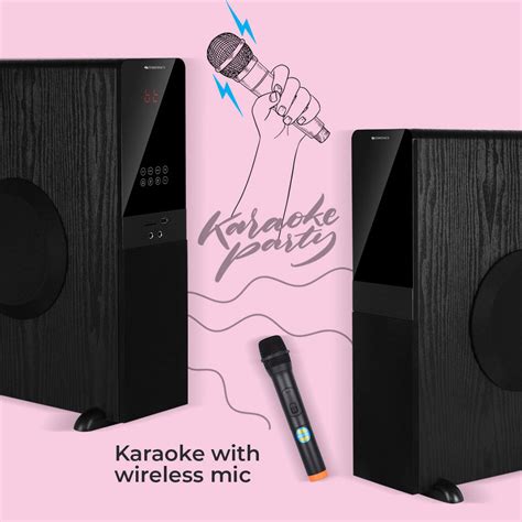 Zebronics BTM 8800 RUCF Tower Speaker - 100W, 2.0ch, karaoke