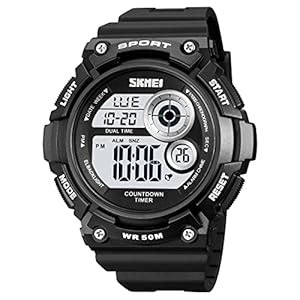 Buy SKMEI Men Sports LED Watches Digital Military Watch Date Calendar ...