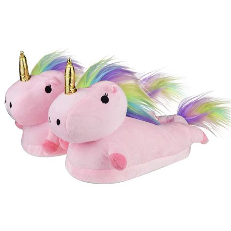 CARRY TRIP Cute Cartoon Unicorn Slippers, Fluffy Plush Warm Comfortable ...