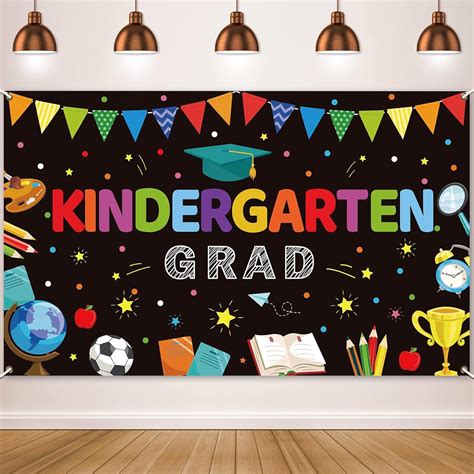 Kindergarten Graduation Party Decorations Backdrop Preschool Graduate ...