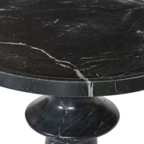 Skylar End Table, Black Marble – High Fashion Home