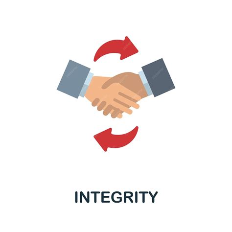 Icono plano de integridad signo de color de la colección de ...