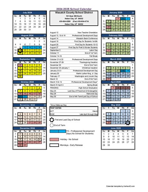Calendar – Wasatch School District