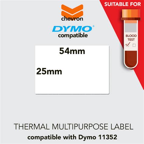 Etykiety kompatybilne DYMO 11352, 54mm x 25mm, papierowe żółte z ...