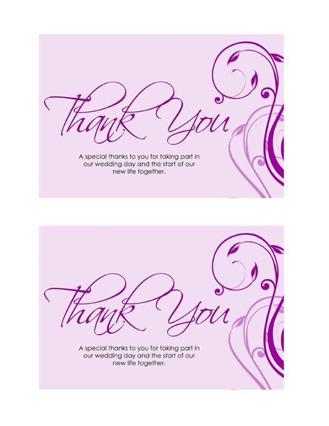 Thank You Note Card Template - Sfiveband.com